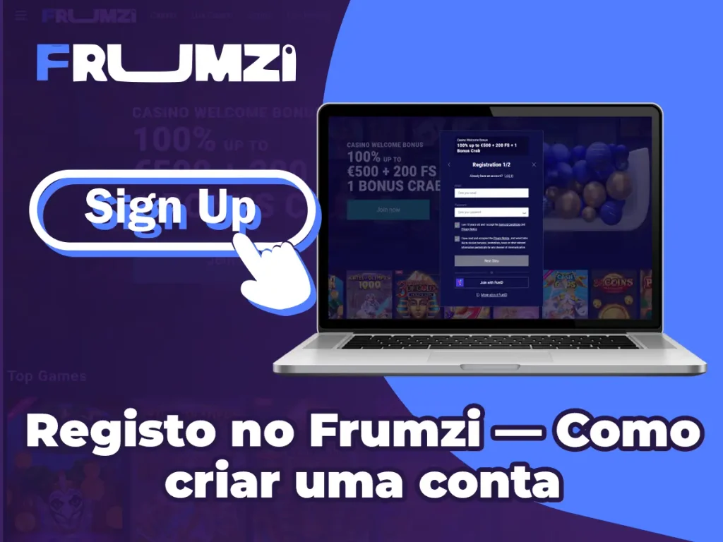 Registo passo a passo